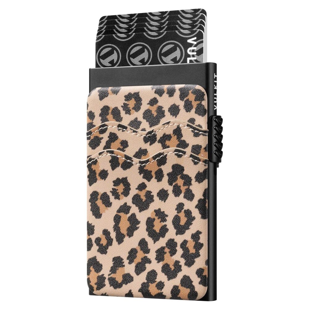 6152 Credit Card Holder Minimalist Slim Pop Up Wallet with Leather Slots